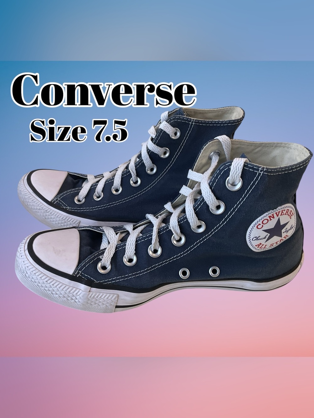Converse Navy Blue High Top Chuck Taylor Sneakers